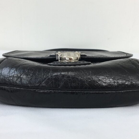 Coach Vintage Small Black Leather Bag Wristlet OS GREAT Condition - Picture 11 of 14